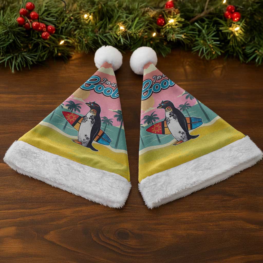 Penguin Im So Cool Christmas Santa Hat Xmas Holiday Patterns - Wonder Print Shop