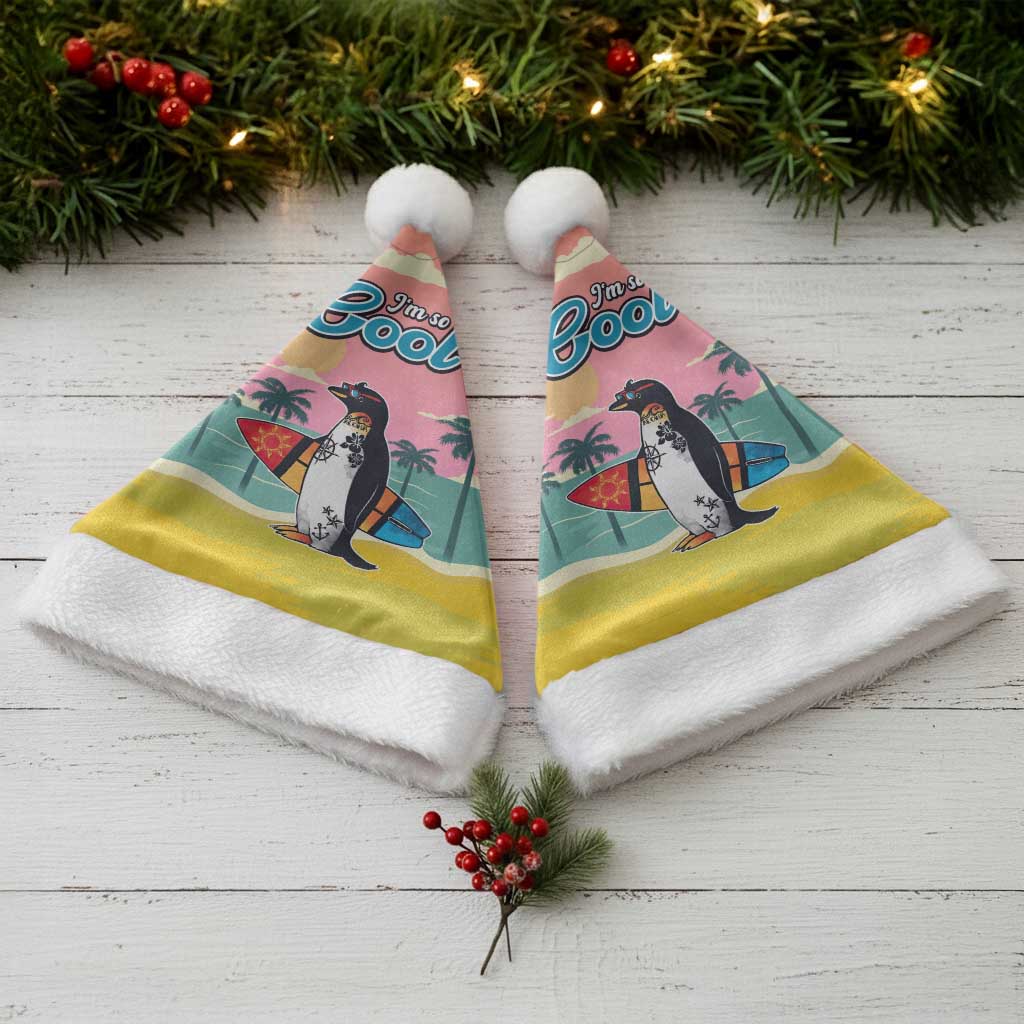 Penguin Im So Cool Christmas Santa Hat Xmas Holiday Patterns - Wonder Print Shop