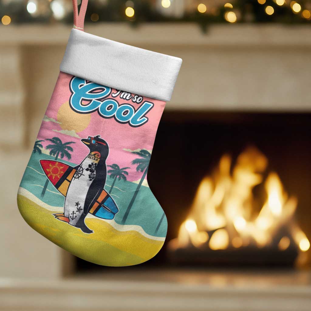 Penguin Im So Cool Christmas Stocking Xmas Holiday Patterns - Wonder Print Shop