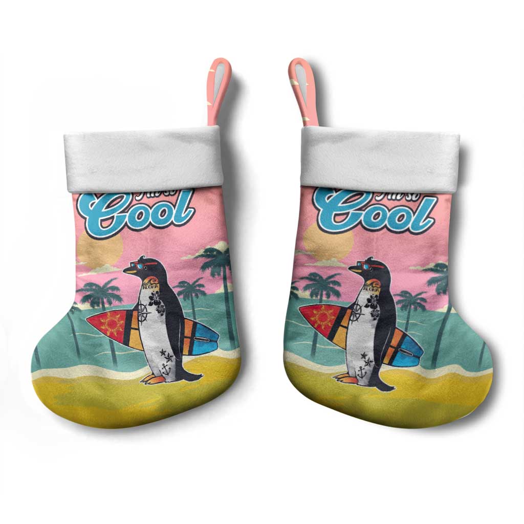 Penguin Im So Cool Christmas Stocking Xmas Holiday Patterns - Wonder Print Shop