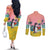 Penguin Im So Cool Christmas Couples Matching Off The Shoulder Long Sleeve Dress and Long Sleeve Button Shirt Xmas Holiday Patterns - Wonder Print Shop
