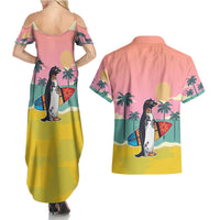 Penguin Im So Cool Christmas Couples Matching Summer Maxi Dress and Hawaiian Shirt Xmas Holiday Patterns - Wonder Print Shop