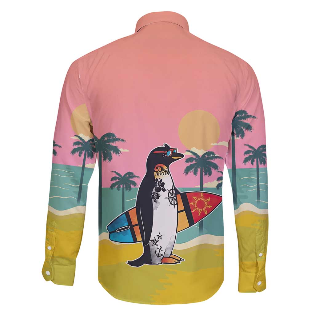 Penguin Im So Cool Christmas Family Matching Long Sleeve Bodycon Dress and Hawaiian Shirt Xmas Holiday Patterns - Wonder Print Shop