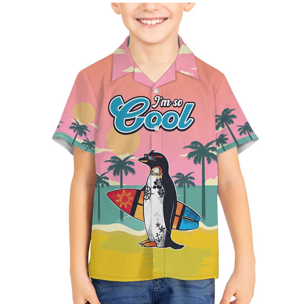 Penguin Im So Cool Christmas Family Matching Mermaid Dress and Hawaiian Shirt Xmas Holiday Patterns - Wonder Print Shop