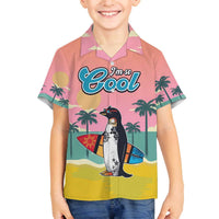 Penguin Im So Cool Christmas Family Matching Off The Shoulder Long Sleeve Dress and Hawaiian Shirt Xmas Holiday Patterns - Wonder Print Shop