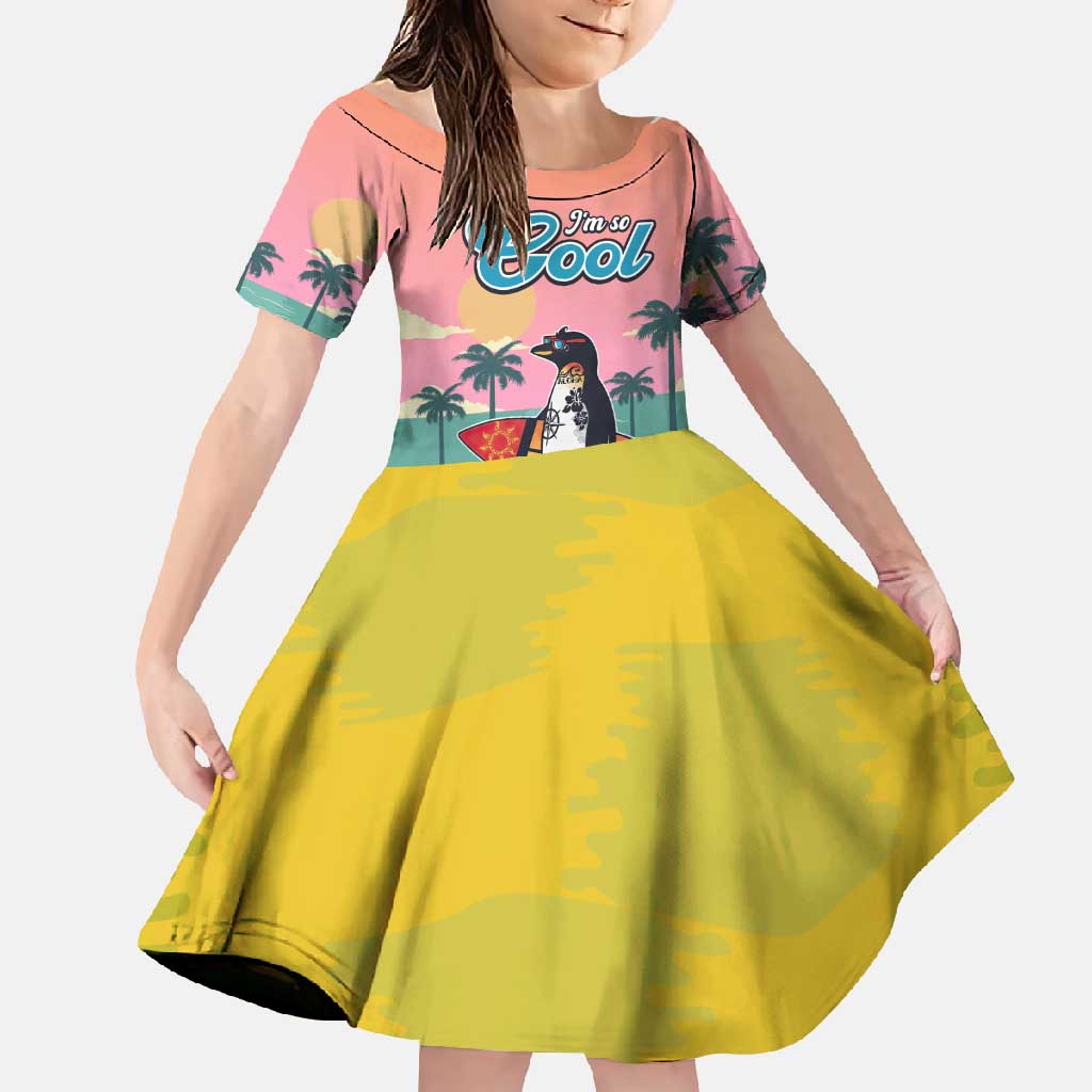 Penguin Im So Cool Christmas Family Matching Off Shoulder Maxi Dress and Hawaiian Shirt Xmas Holiday Patterns - Wonder Print Shop