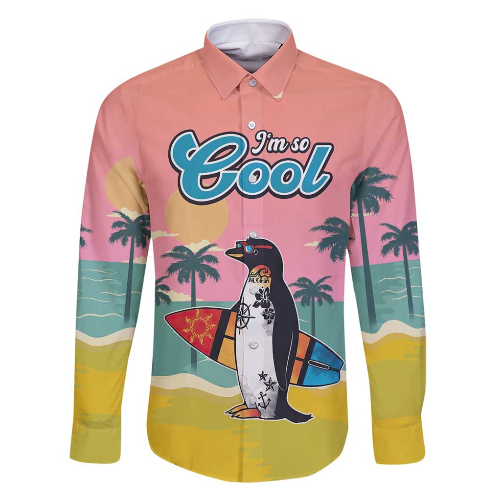 Penguin Im So Cool Christmas Family Matching Off Shoulder Maxi Dress and Hawaiian Shirt Xmas Holiday Patterns - Wonder Print Shop
