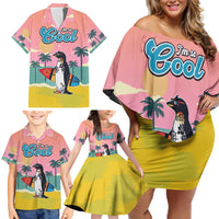 Penguin Im So Cool Christmas Family Matching Off Shoulder Short Dress and Hawaiian Shirt Xmas Holiday Patterns - Wonder Print Shop