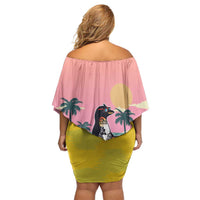 Penguin Im So Cool Christmas Family Matching Off Shoulder Short Dress and Hawaiian Shirt Xmas Holiday Patterns - Wonder Print Shop