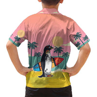 Penguin Im So Cool Christmas Family Matching Short Sleeve Bodycon Dress and Hawaiian Shirt Xmas Holiday Patterns - Wonder Print Shop