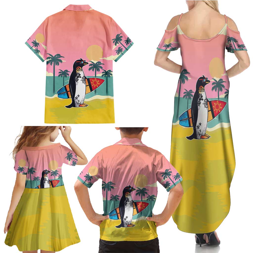 Penguin Im So Cool Christmas Family Matching Summer Maxi Dress and Hawaiian Shirt Xmas Holiday Patterns - Wonder Print Shop