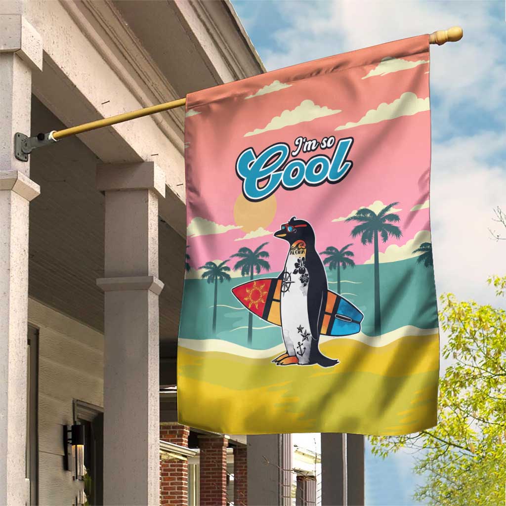 Penguin Im So Cool Christmas Garden Flag Xmas Holiday Patterns - Wonder Print Shop