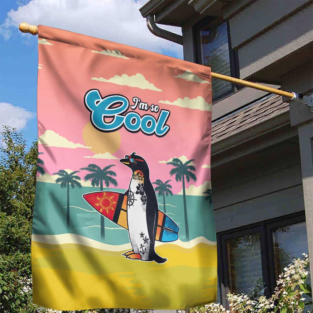 Penguin Im So Cool Christmas Garden Flag Xmas Holiday Patterns - Wonder Print Shop