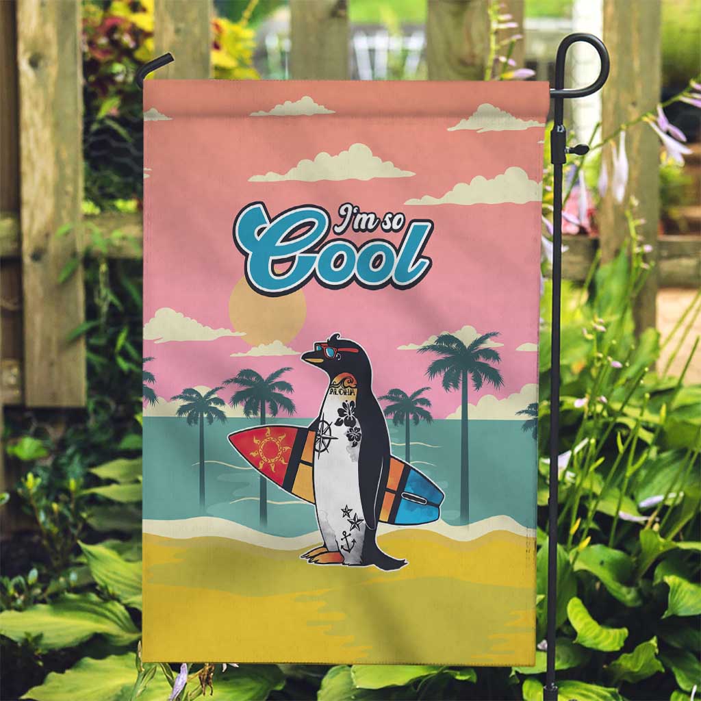Penguin Im So Cool Christmas Garden Flag Xmas Holiday Patterns - Wonder Print Shop