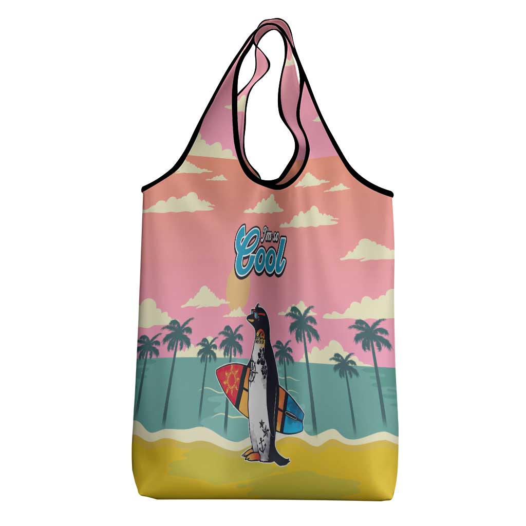 Penguin Im So Cool Christmas Grocery Bag Xmas Holiday Patterns - Wonder Print Shop