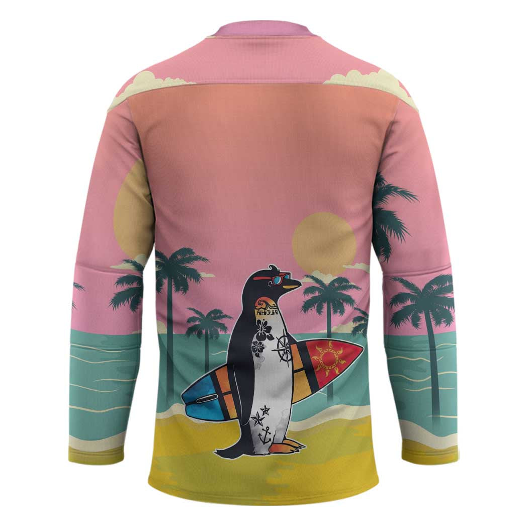 Penguin Im So Cool Christmas Hockey Jersey Xmas Holiday Patterns - Wonder Print Shop