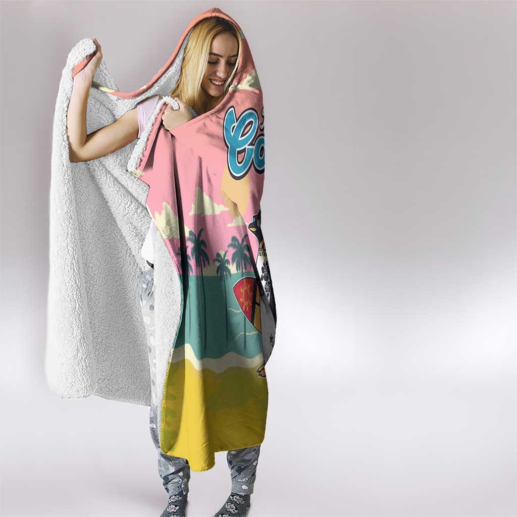 Penguin Im So Cool Christmas Hooded Blanket Xmas Holiday Patterns - Wonder Print Shop
