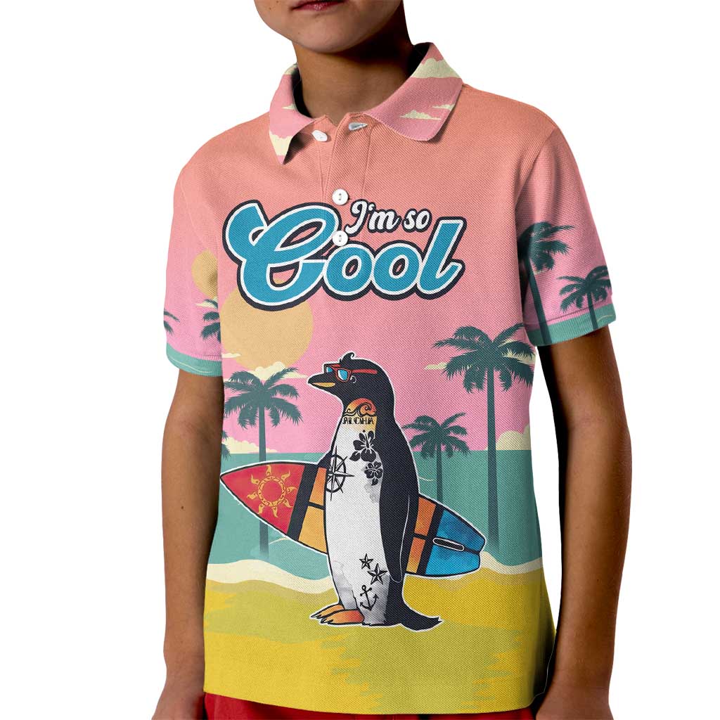 Penguin Im So Cool Christmas Kid Polo Shirt Xmas Holiday Patterns - Wonder Print Shop