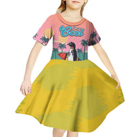 Penguin Im So Cool Christmas Kid Short Sleeve Dress Xmas Holiday Patterns - Wonder Print Shop