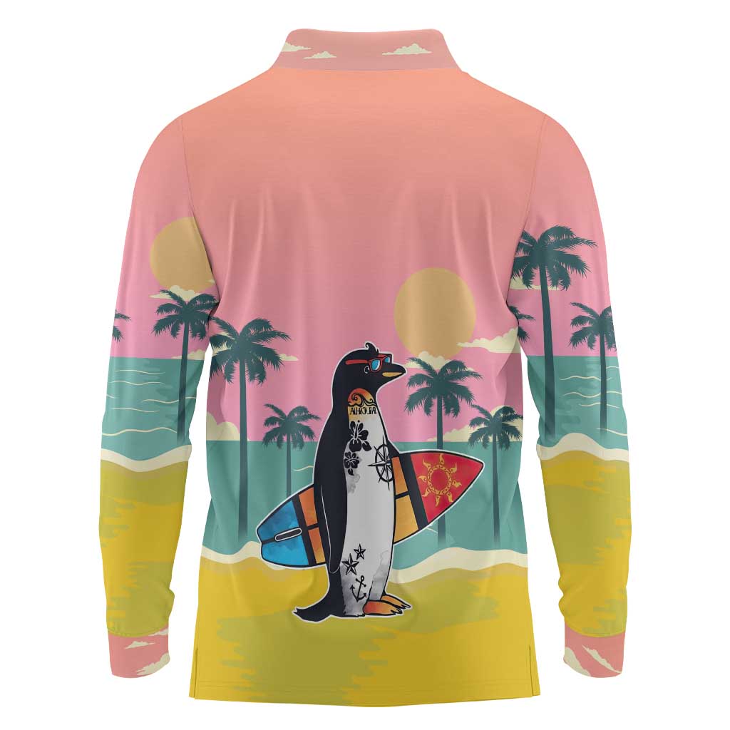 Penguin Im So Cool Christmas Long Sleeve Polo Shirt Xmas Holiday Patterns - Wonder Print Shop