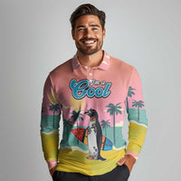 Penguin Im So Cool Christmas Long Sleeve Polo Shirt Xmas Holiday Patterns - Wonder Print Shop