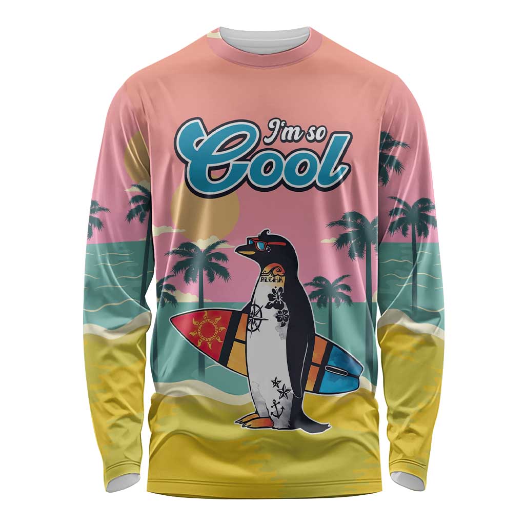 Penguin Im So Cool Christmas Long Sleeve Shirt Xmas Holiday Patterns - Wonder Print Shop