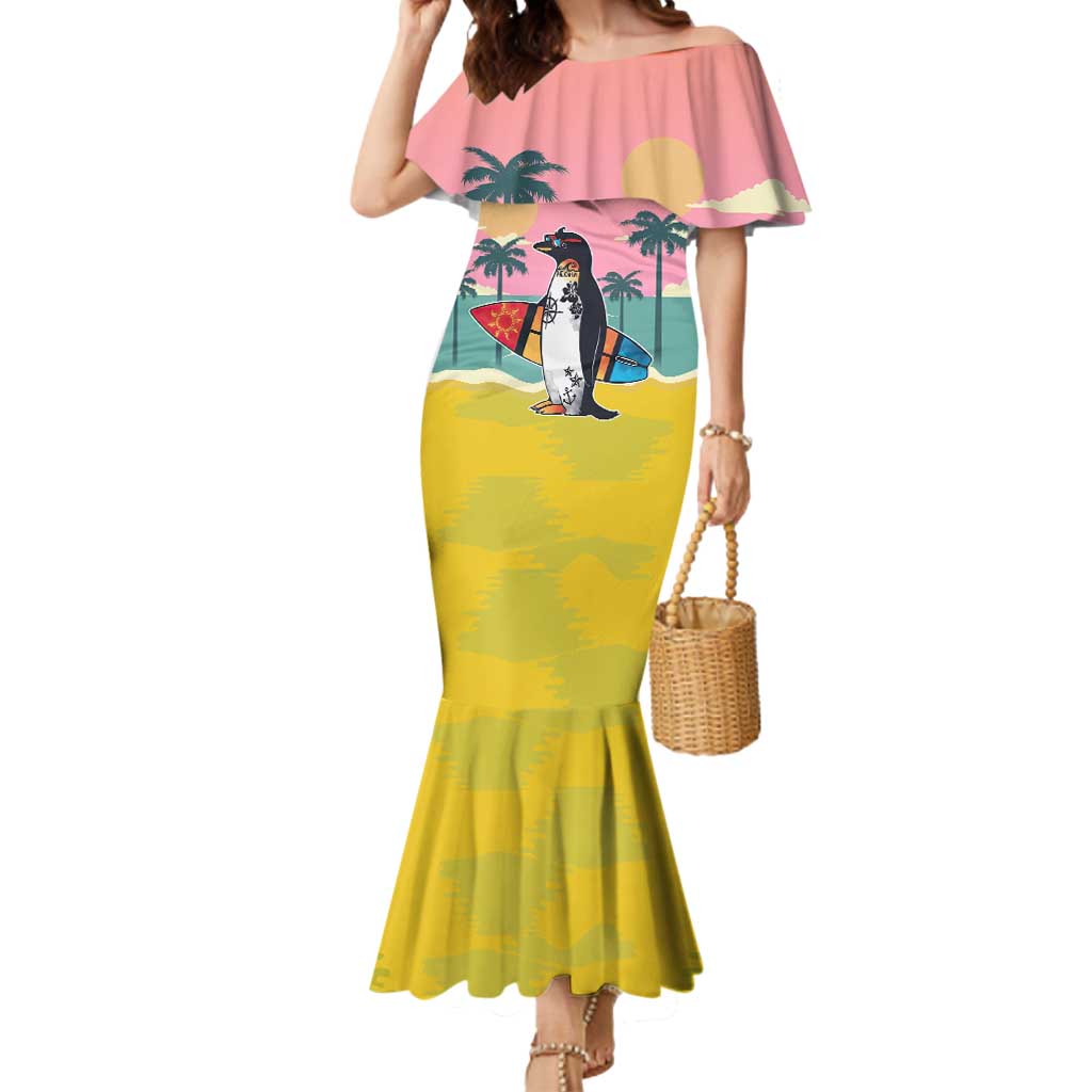 Penguin Im So Cool Christmas Mermaid Dress Xmas Holiday Patterns - Wonder Print Shop