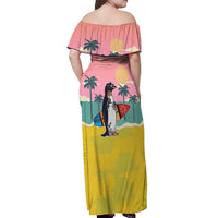 Penguin Im So Cool Christmas Off Shoulder Maxi Dress Xmas Holiday Patterns - Wonder Print Shop