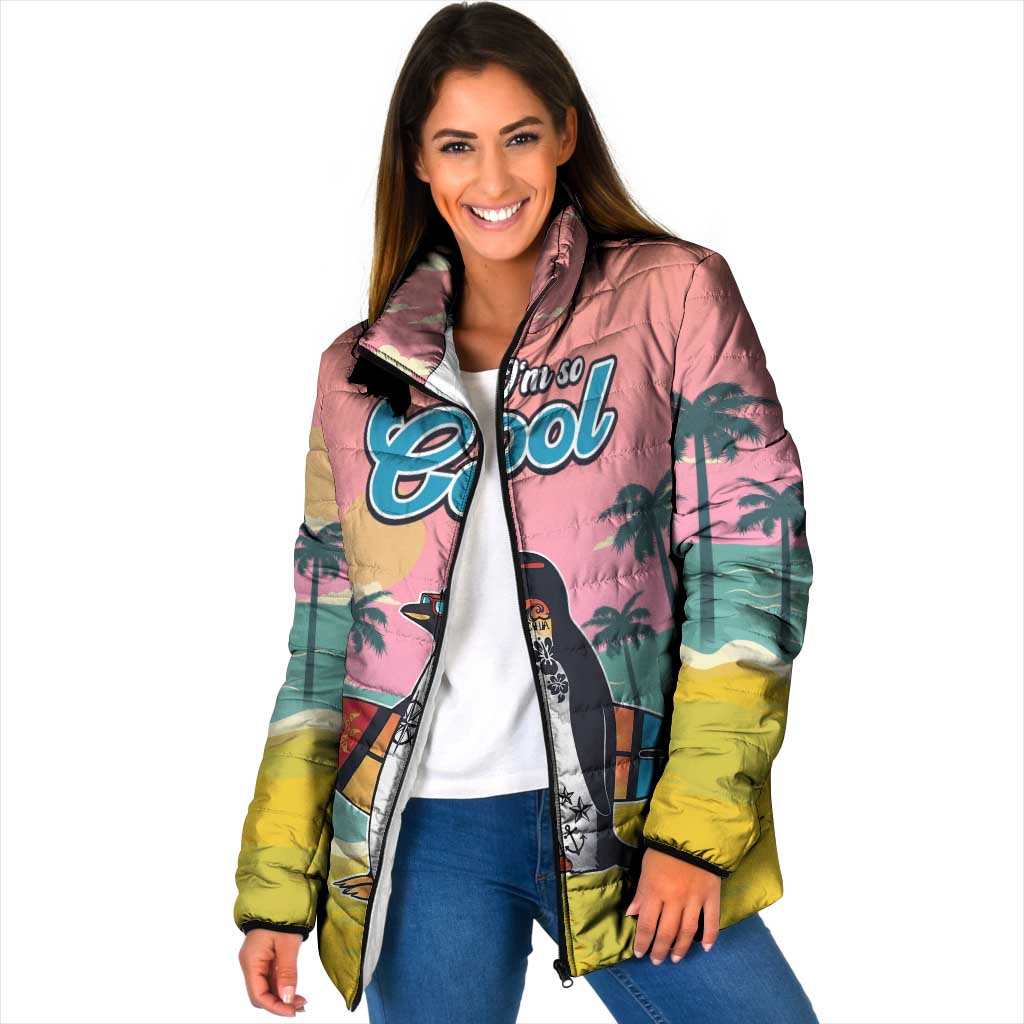 Penguin Im So Cool Christmas Padded Jacket Xmas Holiday Patterns - Wonder Print Shop