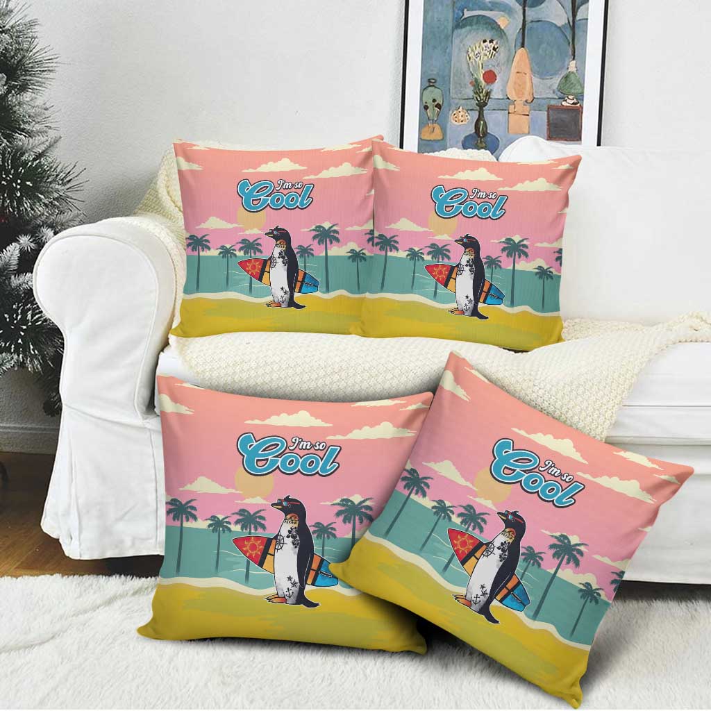 Penguin Im So Cool Christmas Pillow Cover Xmas Holiday Patterns - Wonder Print Shop
