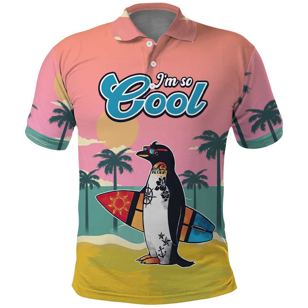Penguin Im So Cool Christmas Polo Shirt Xmas Holiday Patterns - Wonder Print Shop