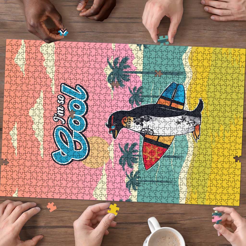 Penguin Im So Cool Christmas Puzzle Xmas Holiday Patterns - Wonder Print Shop