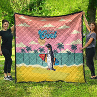 Penguin Im So Cool Christmas Quilt Xmas Holiday Patterns - Wonder Print Shop