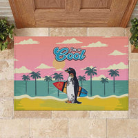 Penguin Im So Cool Christmas Rubber Doormat Xmas Holiday Patterns - Wonder Print Shop