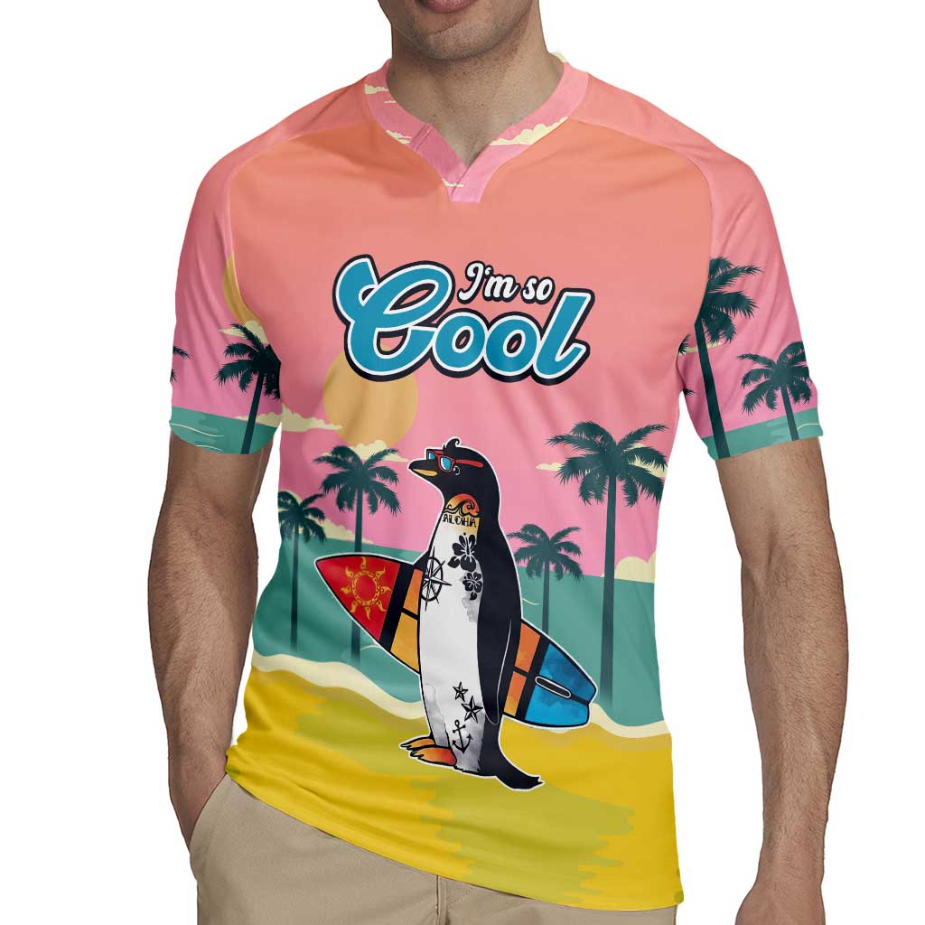Penguin Im So Cool Christmas Rugby Jersey Xmas Holiday Patterns - Wonder Print Shop