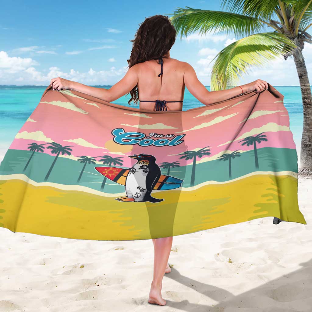 Penguin Im So Cool Christmas Sarong Xmas Holiday Patterns - Wonder Print Shop