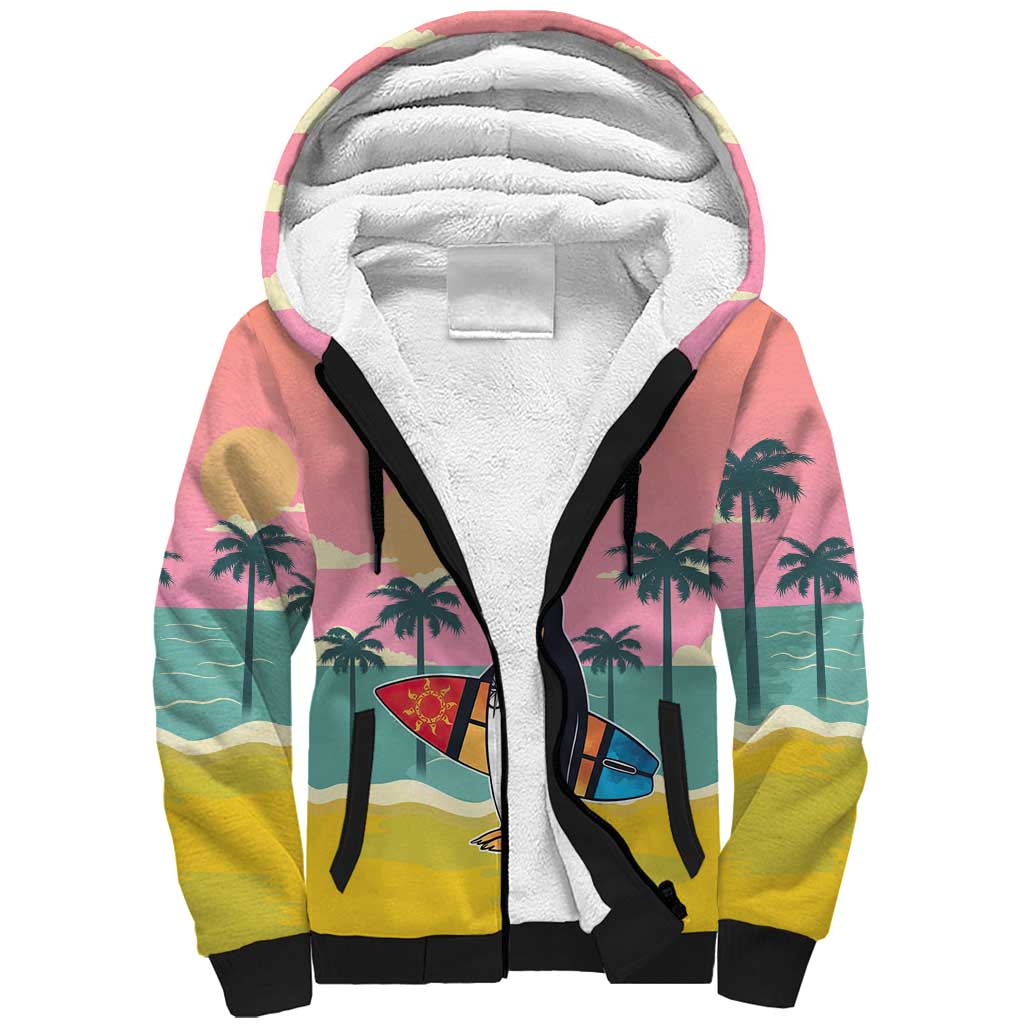 Penguin Im So Cool Christmas Sherpa Hoodie Xmas Holiday Patterns - Wonder Print Shop