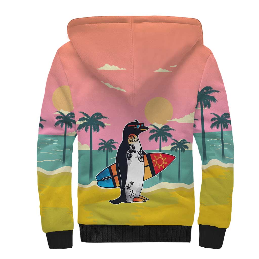 Penguin Im So Cool Christmas Sherpa Hoodie Xmas Holiday Patterns - Wonder Print Shop