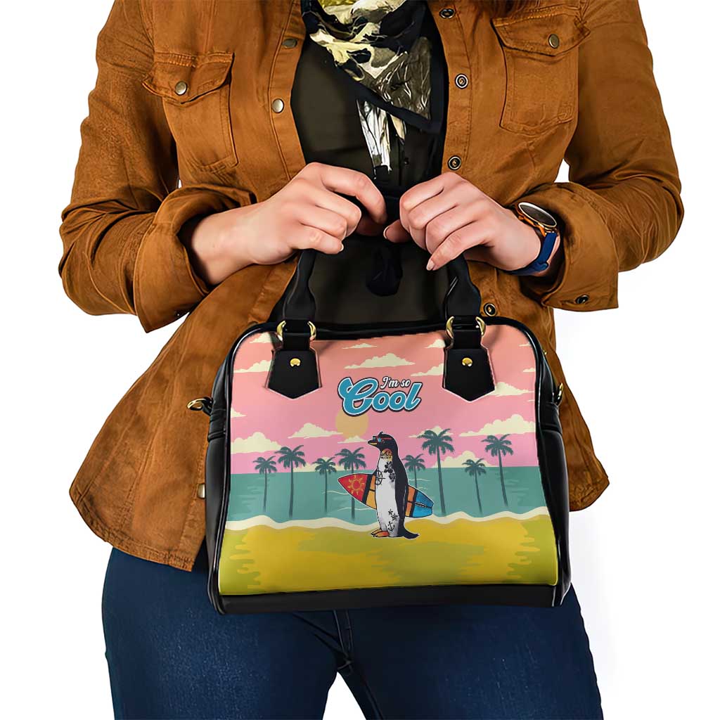 Penguin Im So Cool Christmas Shoulder Handbag Xmas Holiday Patterns - Wonder Print Shop