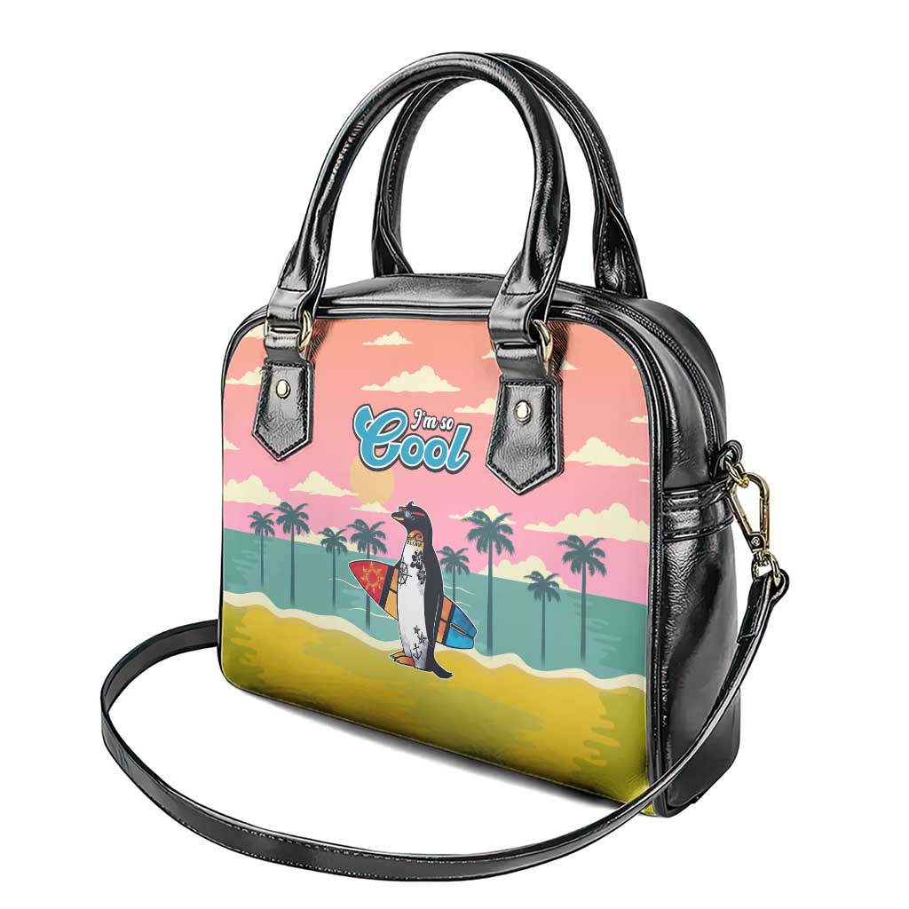 Penguin Im So Cool Christmas Shoulder Handbag Xmas Holiday Patterns - Wonder Print Shop