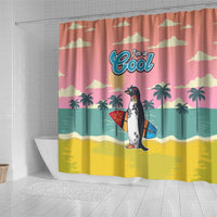 Penguin Im So Cool Christmas Shower Curtain Xmas Holiday Patterns - Wonder Print Shop