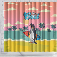 Penguin Im So Cool Christmas Shower Curtain Xmas Holiday Patterns - Wonder Print Shop