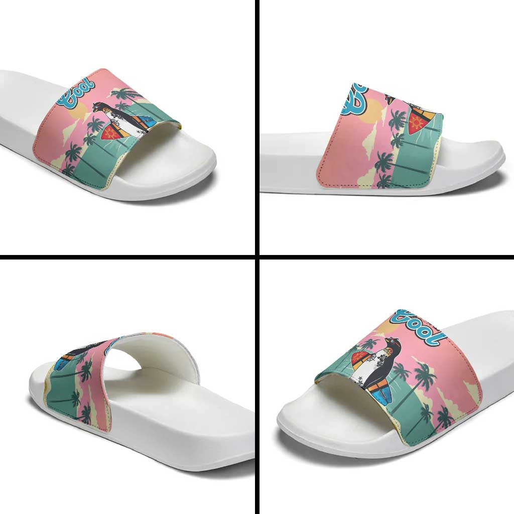 Penguin Im So Cool Christmas Slide Sandals Xmas Holiday Patterns - Wonder Print Shop