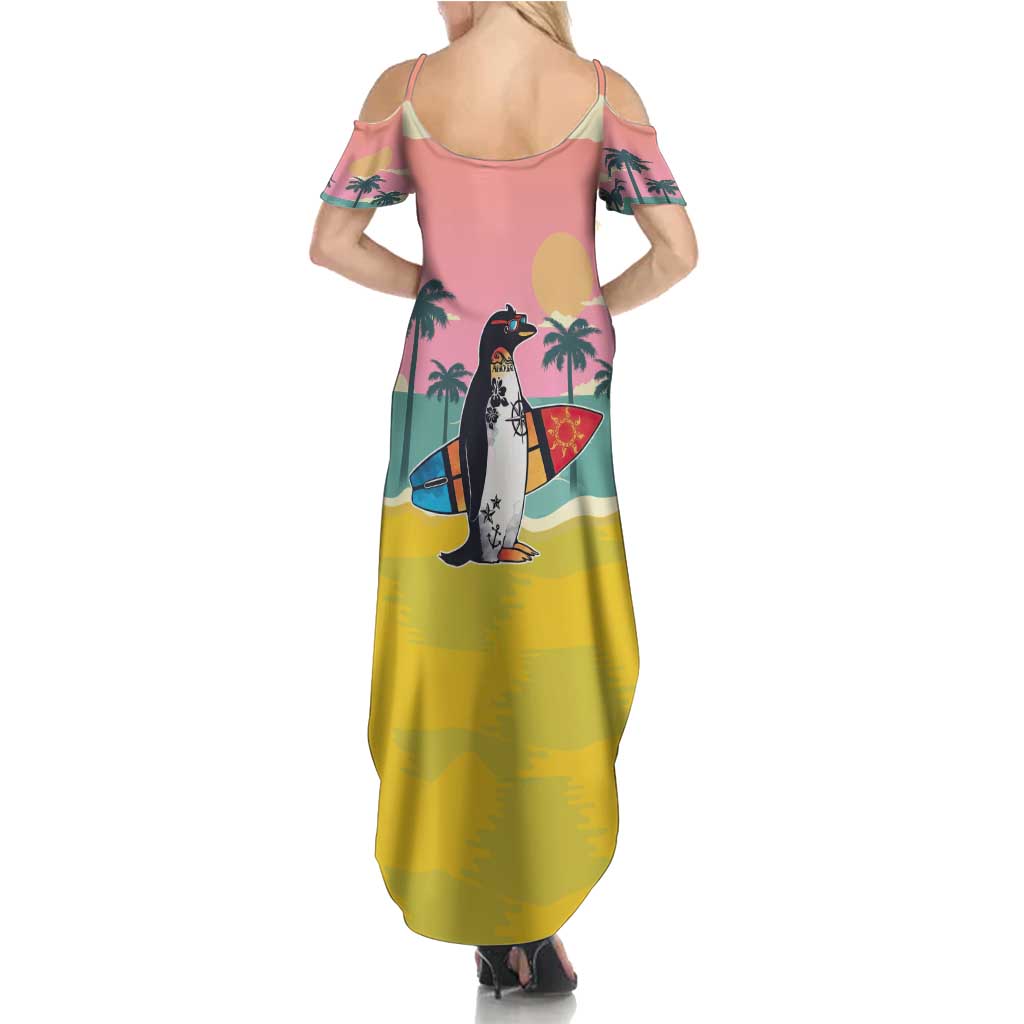 Penguin Im So Cool Christmas Summer Maxi Dress Xmas Holiday Patterns - Wonder Print Shop