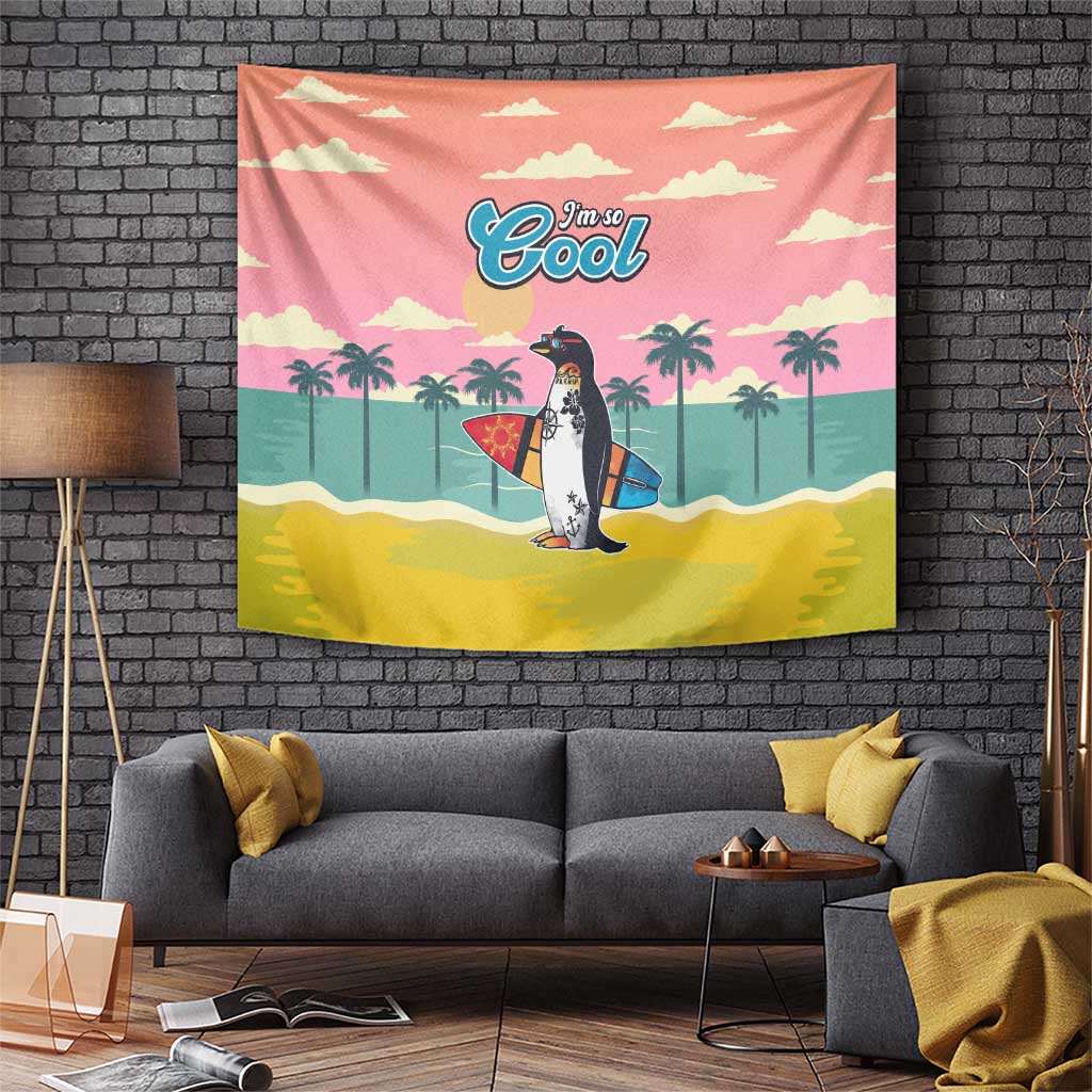 Penguin Im So Cool Christmas Tapestry Xmas Holiday Patterns - Wonder Print Shop