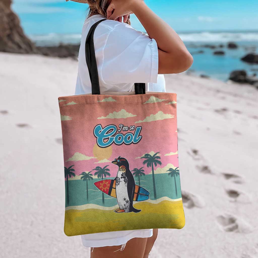 Penguin Im So Cool Christmas Tote Bag Xmas Holiday Patterns - Wonder Print Shop