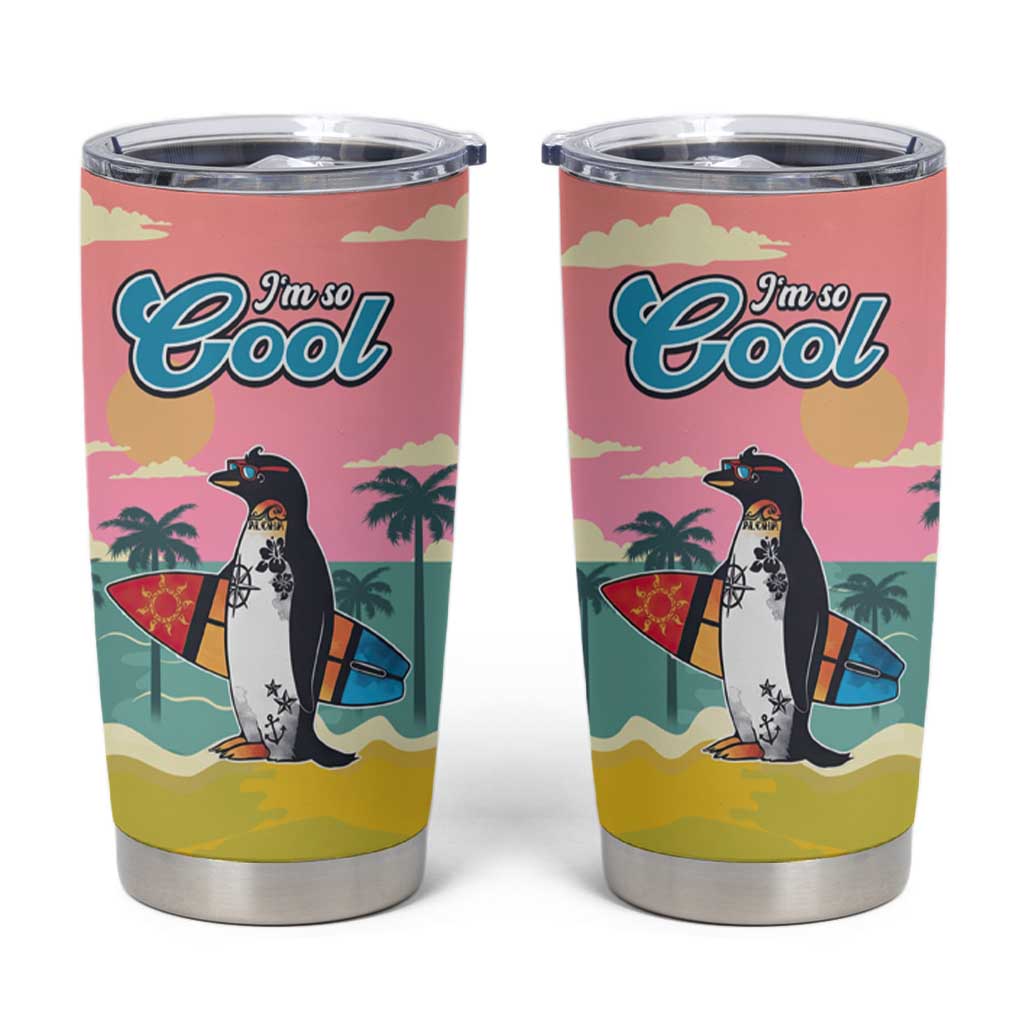 Penguin Im So Cool Christmas Tumbler Cup Xmas Holiday Patterns - Wonder Print Shop