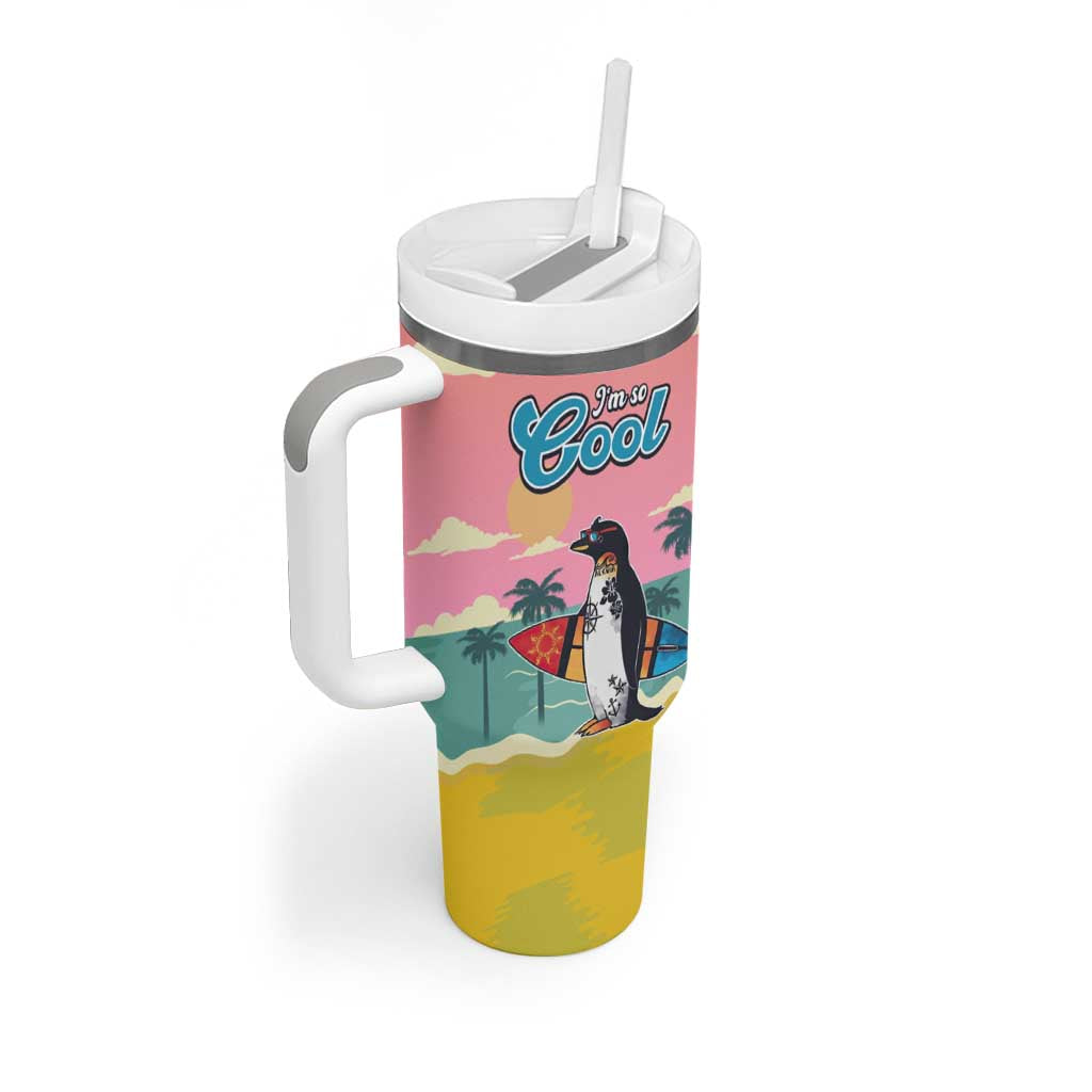Penguin Im So Cool Christmas Tumbler With Handle Xmas Holiday Patterns - Wonder Print Shop