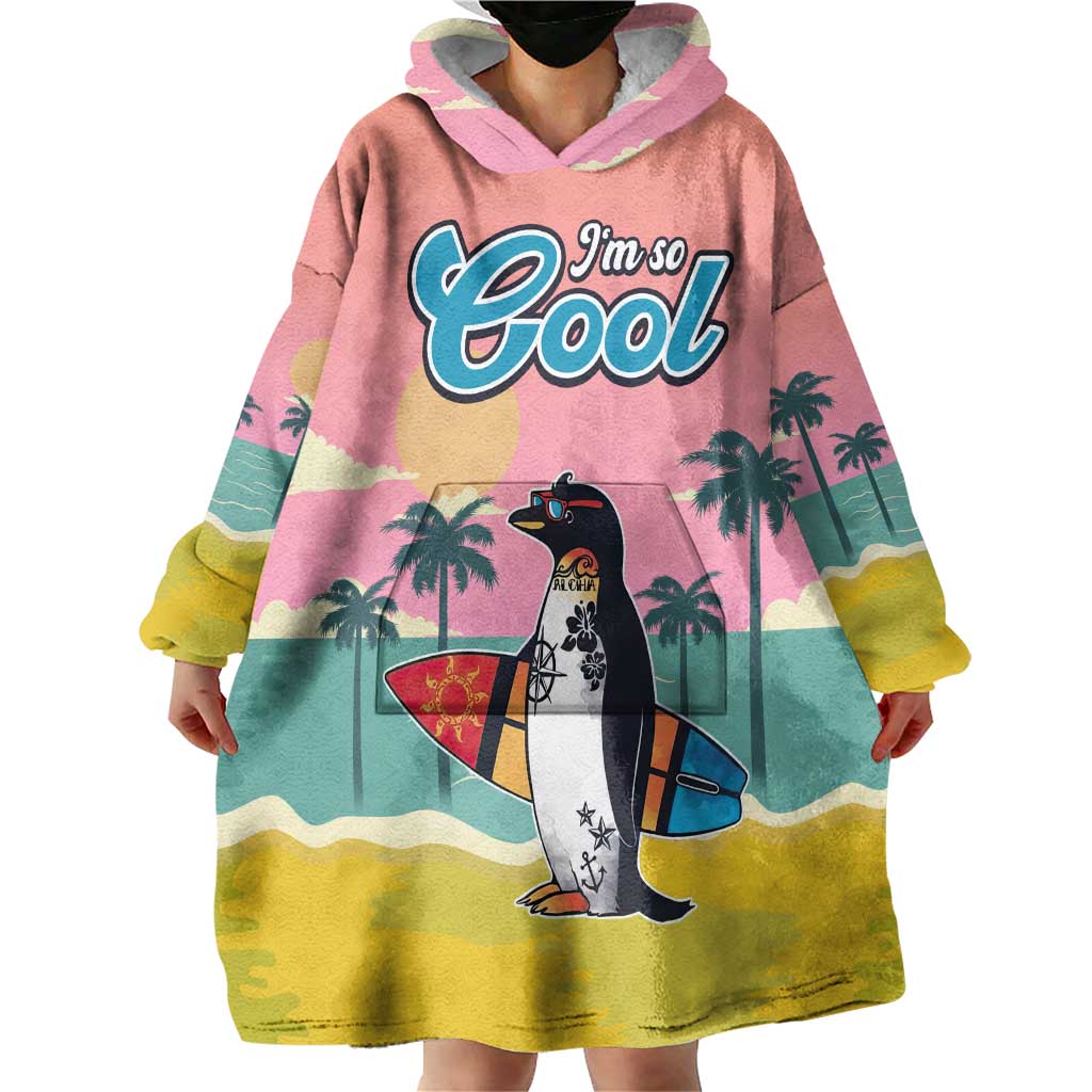 Penguin Im So Cool Christmas Wearable Blanket Hoodie Xmas Holiday Patterns - Wonder Print Shop