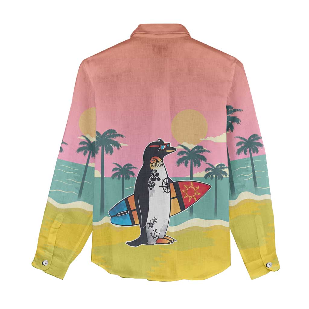 Penguin Im So Cool Christmas Women Casual Shirt Xmas Holiday Patterns - Wonder Print Shop